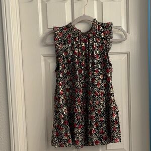 Kate Spade Floral peplum shell shirt size S